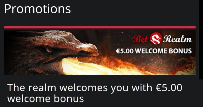 Betrealm-Bonus 5 eur