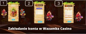Erstellen eines Kontos im Wazamba Casino