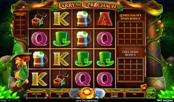 Larry the Leprechaun Spielautomat Basisspiel